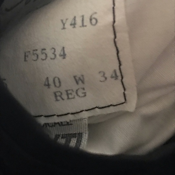 Warren K. Cook Men's Dark Blue Striped 2-Button 100% Wool Suit - Picture 15 of 16